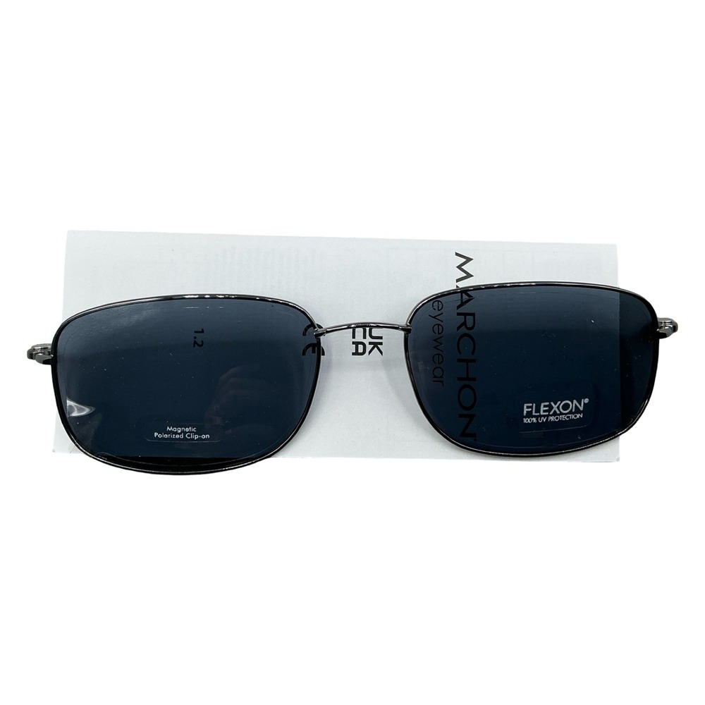 Flexon Marchon FLX806MGC Magnetic Polarized Sunglasses Clip-On Grey 52mm